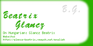 beatrix glancz business card